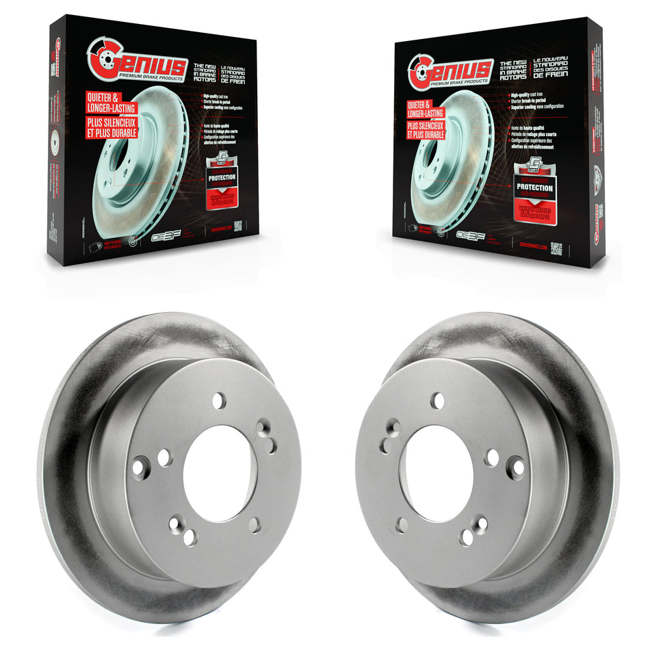 Rear Coated Disc Brake Rotors Pair For Hyundai Sonata Kia Sportage Tucson Optima XG350 XG300 Magentis KG-100523