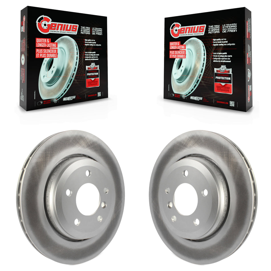 Rear Coated Disc Brake Rotors Pair For BMW 330Ci 330i 330xi KG-100526