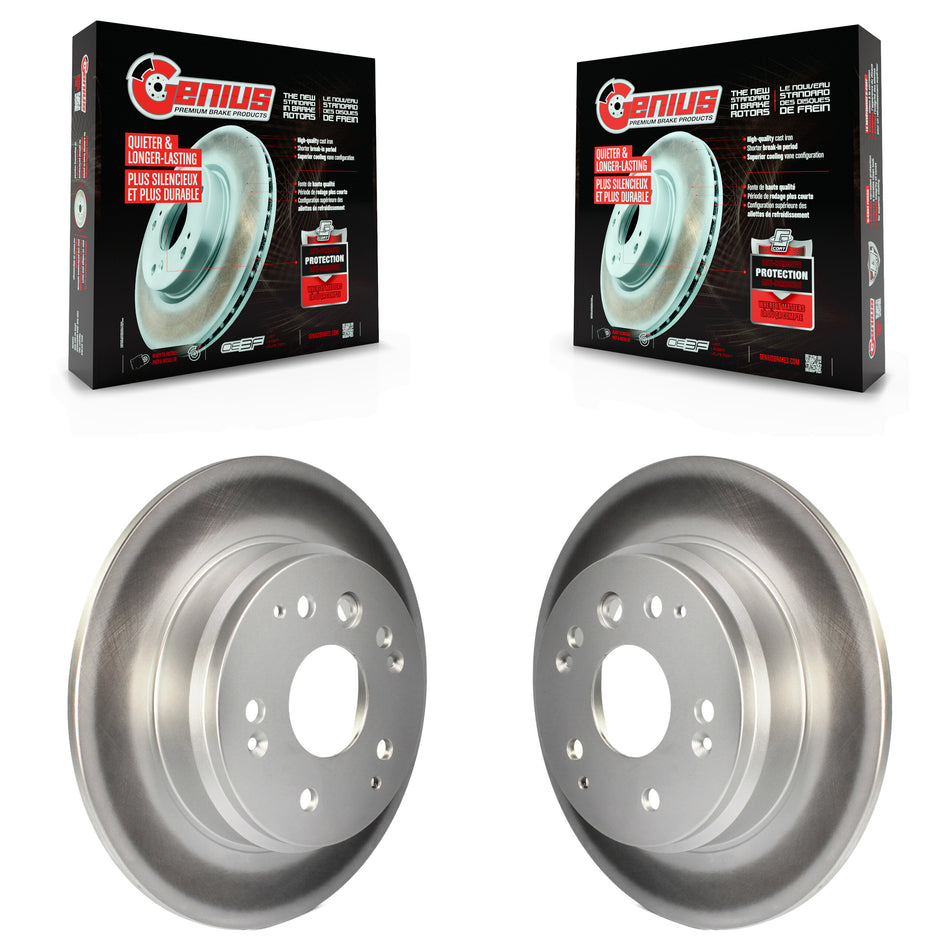 Rear Coated Disc Brake Rotors Pair For Acura TL Honda Element KG-100529