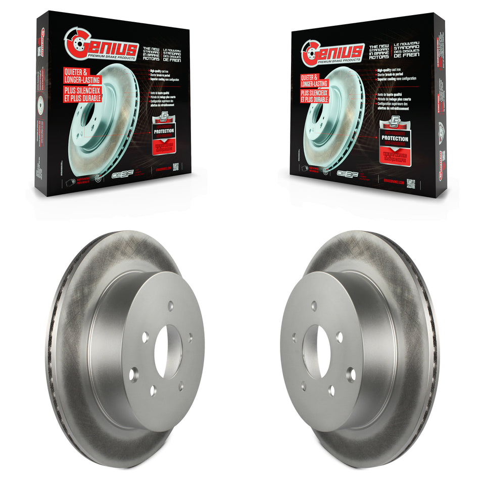 Rear Coated Disc Brake Rotors Pair For Nissan Murano INFINITI Pathfinder QX60 Q50 Quest FX35 JX35 Q60 M37 QX70 Q70 Q70L FX45 FX37 M56 M35h KG-100531
