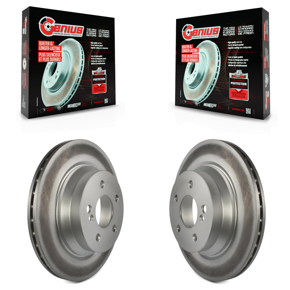 Rear Coated Disc Brake Rotors Pair For Mercedes-Benz E350 GLK350 E320 E500 CLS550 E400 CLS500 GLK250 CLS400 E550 E55 AMG E63 KG-100542