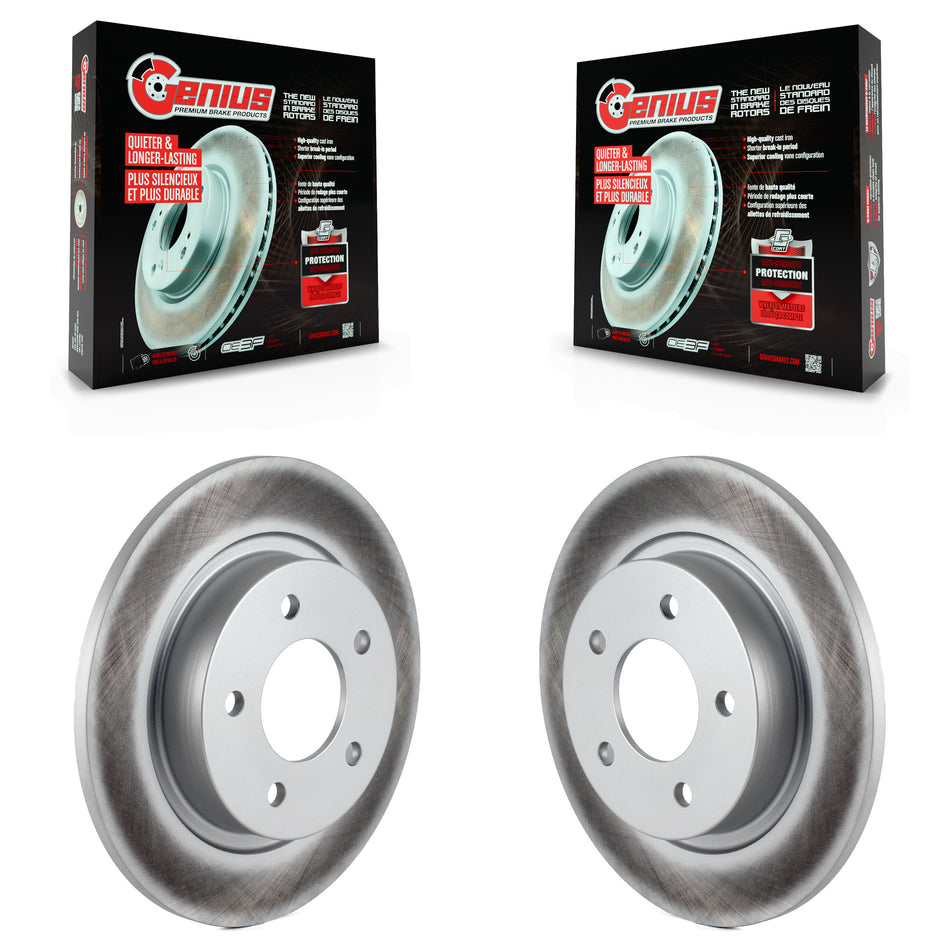 Rear Coated Disc Brake Rotors Pair For Mazda 3 Sport KG-100545