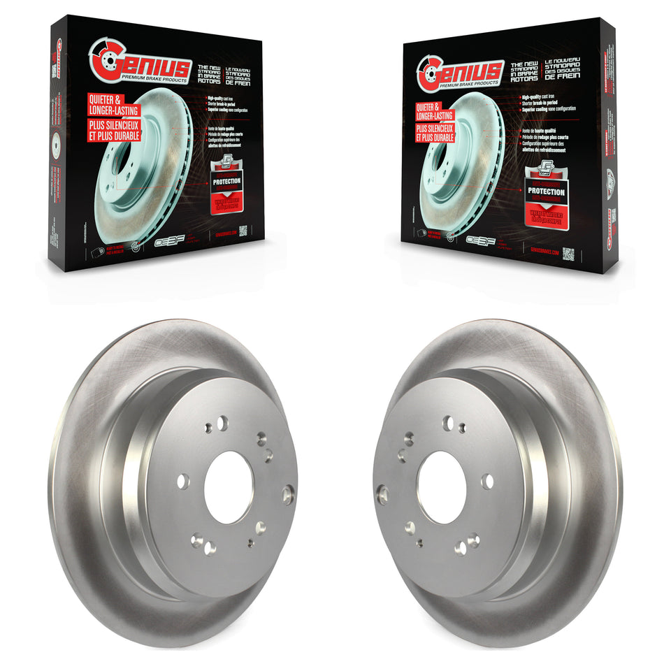 Rear Coated Disc Brake Rotors Pair For Honda CR-V Acura RDX KG-100547