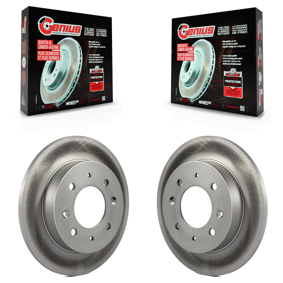 Rear Coated Disc Brake Rotors Pair For Kia Spectra Spectra5 KG-100561