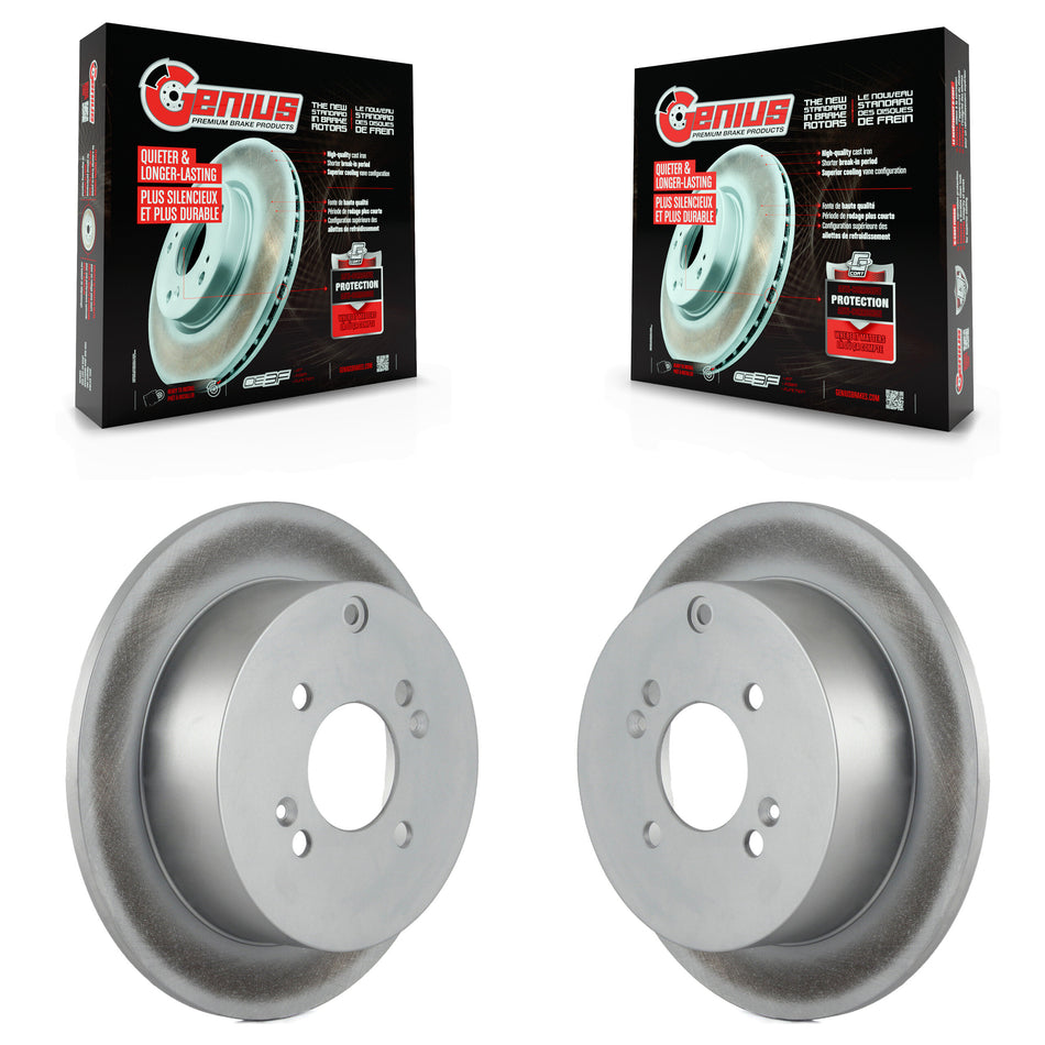 Rear Coated Disc Brake Rotors Pair For 2006-2010 Hyundai Accent Kia Rio Rio5 KG-100565