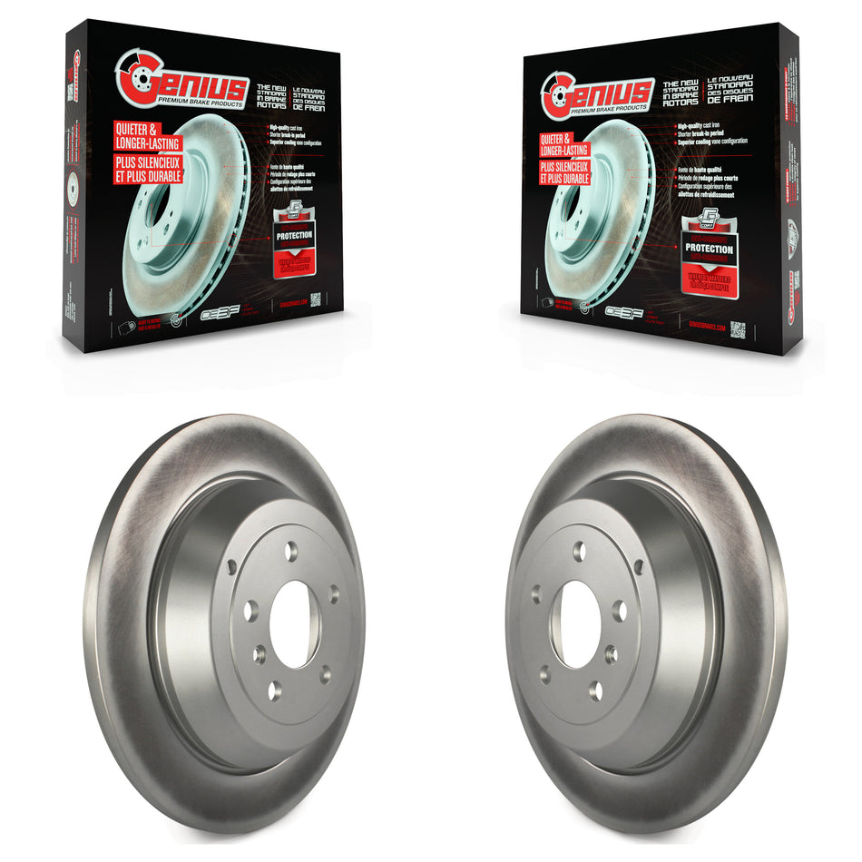 Rear Coated Disc Brake Rotors Pair For Mercedes-Benz ML350 R350 ML500 ML320 R500 R320 ML450 KG-100569