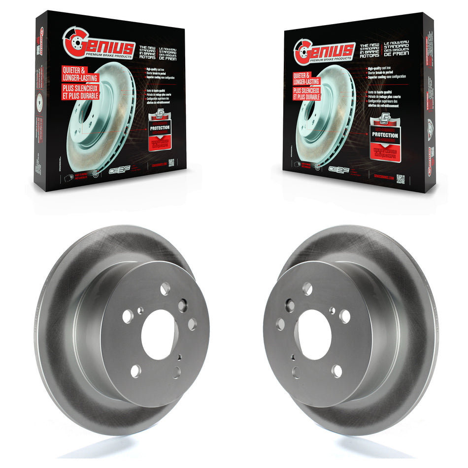 Rear Coated Disc Brake Rotors Pair For Toyota Camry Lexus ES350 Avalon KG-100573