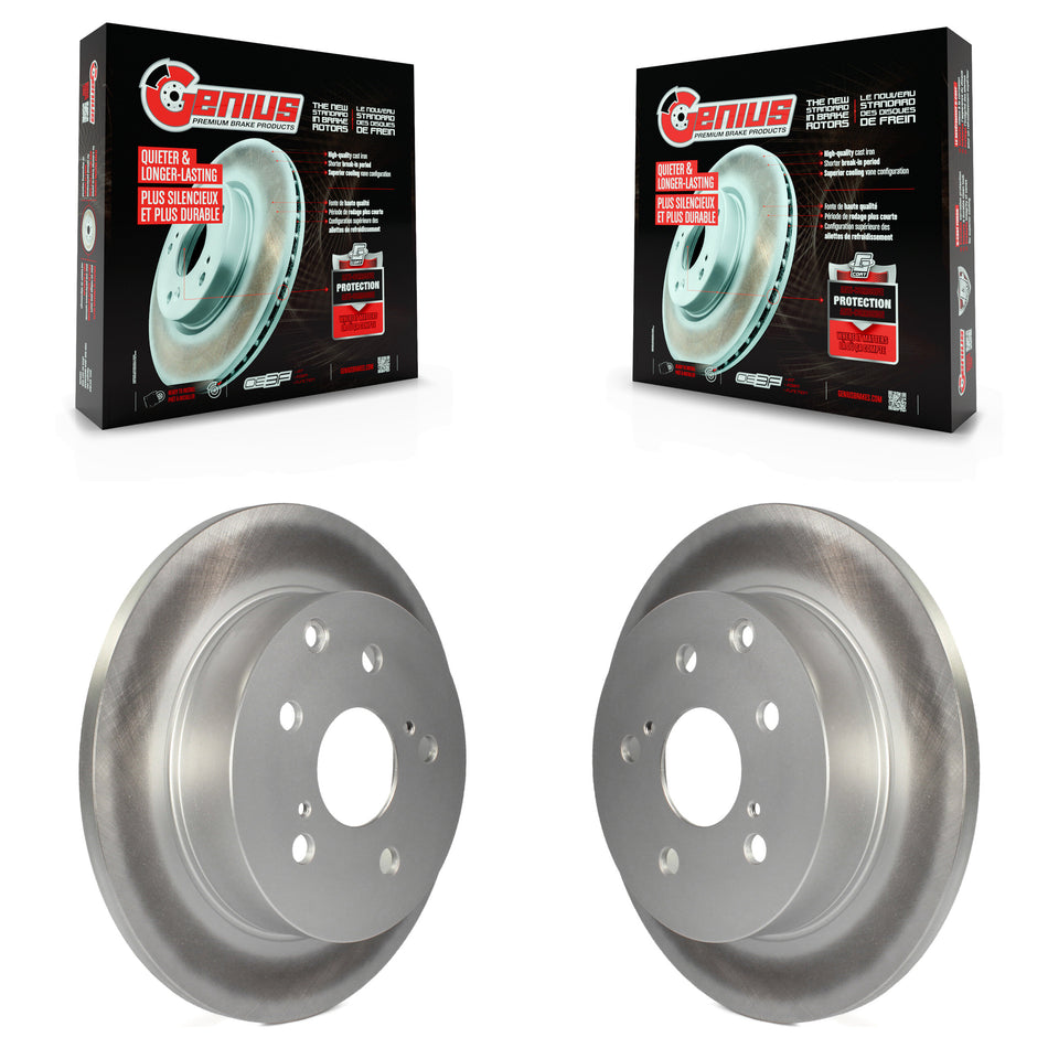 Rear Coated Disc Brake Rotors Pair For Toyota RAV4 Lexus HS250h KG-100578