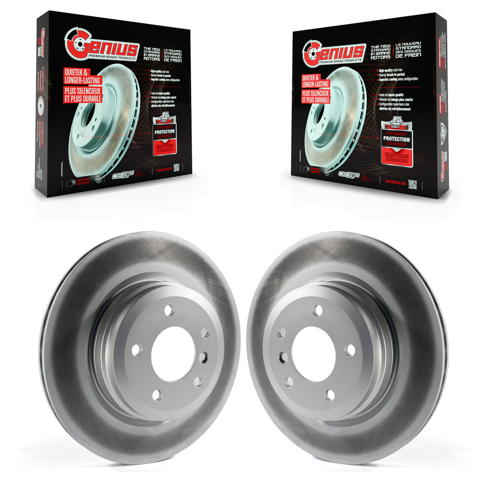 Rear Coated Disc Brake Rotors Pair For BMW 335i X1 xDrive 330i 335xi 335d 330xi 335is KG-100579