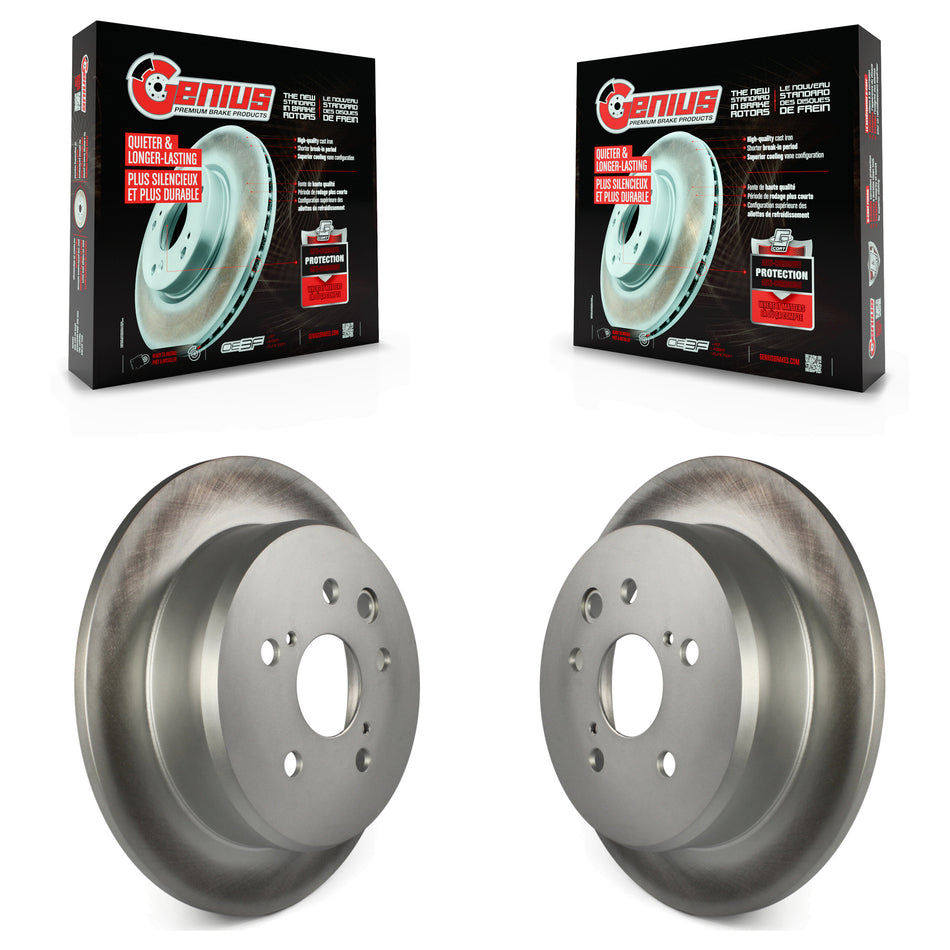 Rear Coated Disc Brake Rotors Pair For Lexus IS250 KG-100581