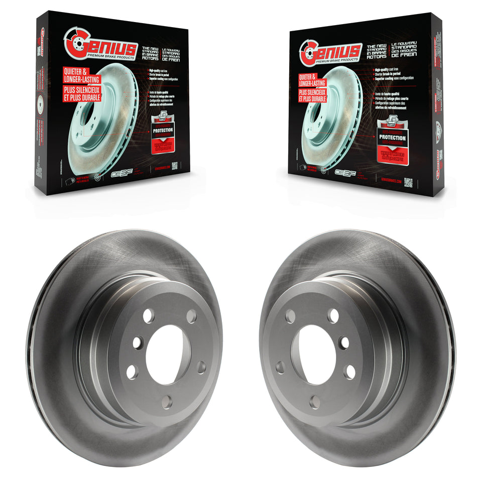 Rear Coated Disc Brake Rotors Pair For BMW X5 X6 KG-100596