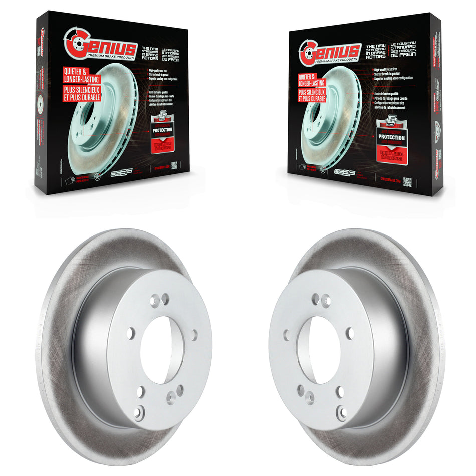 Rear Coated Disc Brake Rotors Pair For 2007-2012 Kia Rondo KG-100599