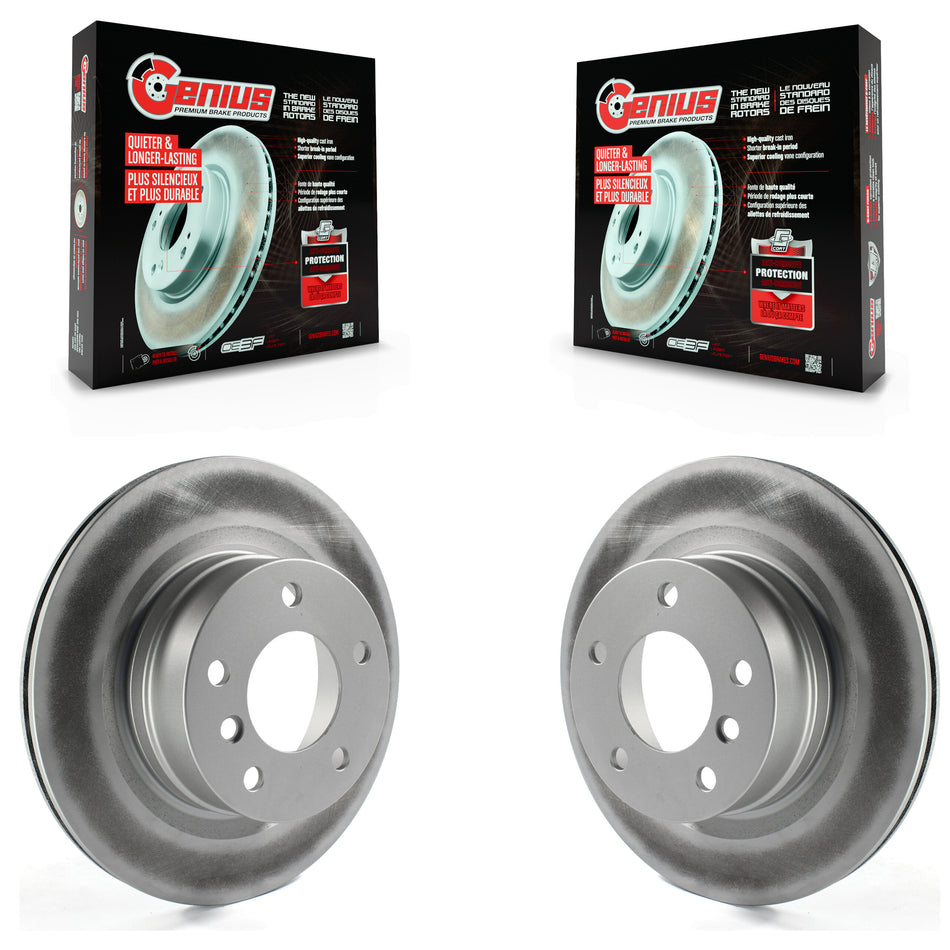 Rear Coated Disc Brake Rotors Pair For 2008-2013 BMW 128i KG-100613