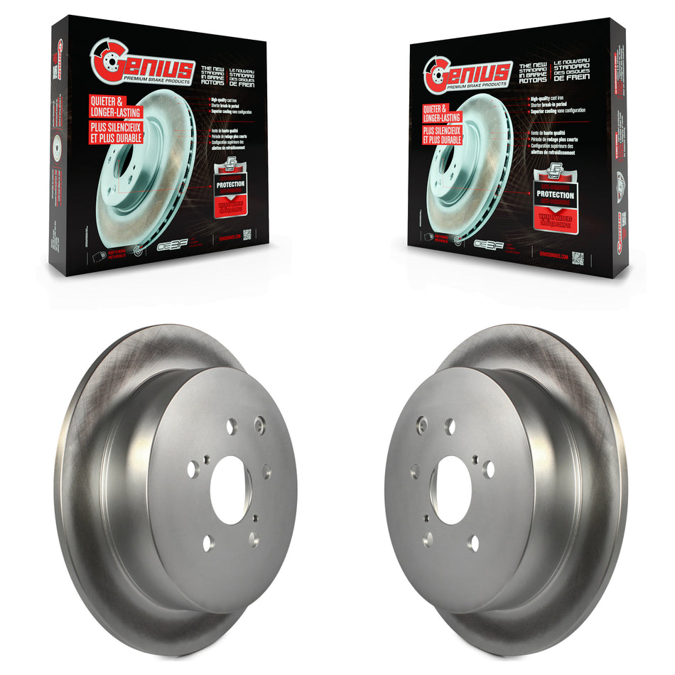 Rear Coated Disc Brake Rotors Pair For Toyota Highlander Sienna Lexus RX350 RX450h KG-100622