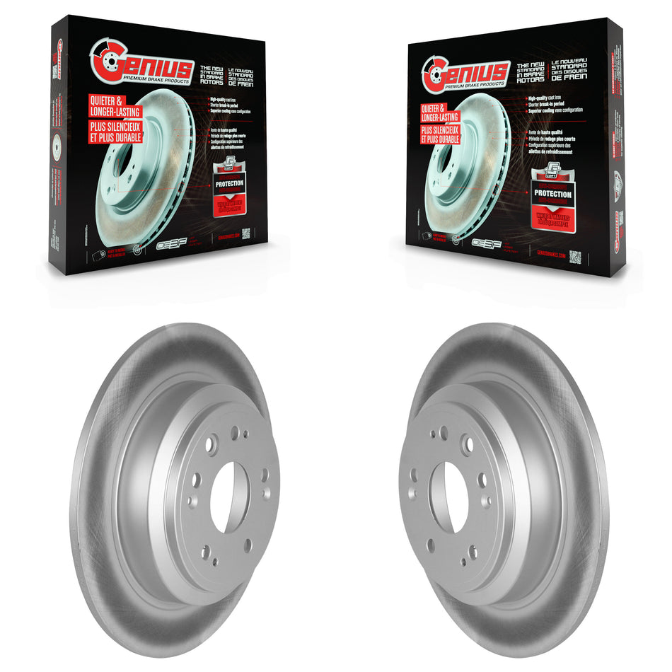 Rear Coated Disc Brake Rotors Pair For Honda Crosstour Accord KG-100639