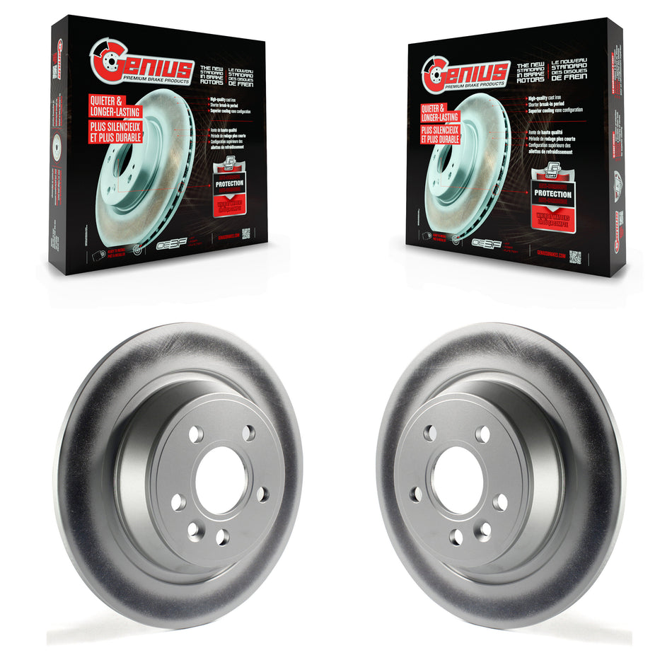 Rear Coated Disc Brake Rotors Pair For 2012-2015 Land Rover Range Evoque KG-100645