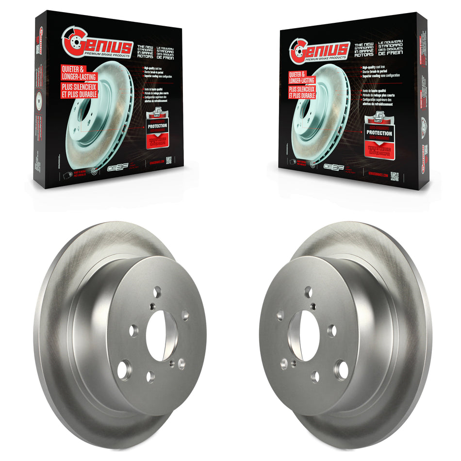 Rear Coated Disc Brake Rotors Pair For Subaru Forester Impreza Crosstrek XV KG-100647