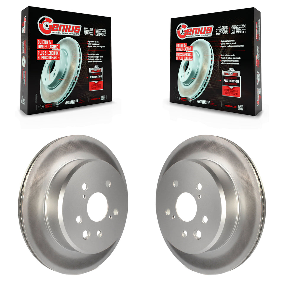 Rear Coated Disc Brake Rotors Pair For Lexus GS350 IS300 IS200t IS350 RC350 RC300 RC200t GS300 GS200t GS450h KG-100651
