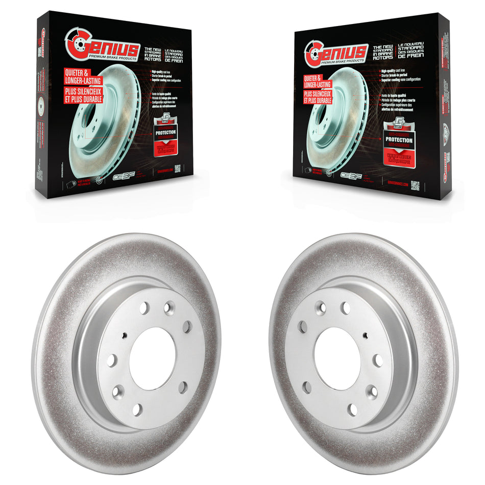 Rear Coated Disc Brake Rotors Pair For Mazda 3 CX-3 CX-30 Sport KG-100663