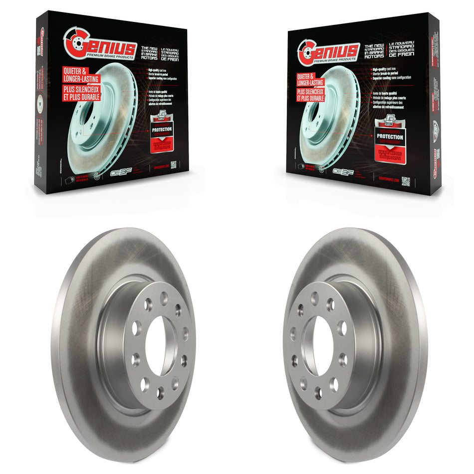 Rear Coated Disc Brake Rotors Pair For Jeep Renegade Compass Fiat 500X KG-100664