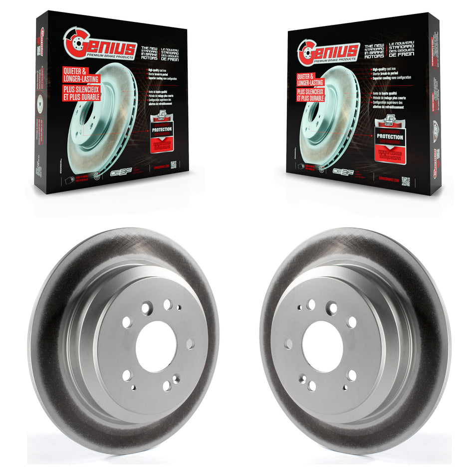 Rear Coated Disc Brake Rotors Pair For Honda Pilot Ridgeline Passport KG-100672