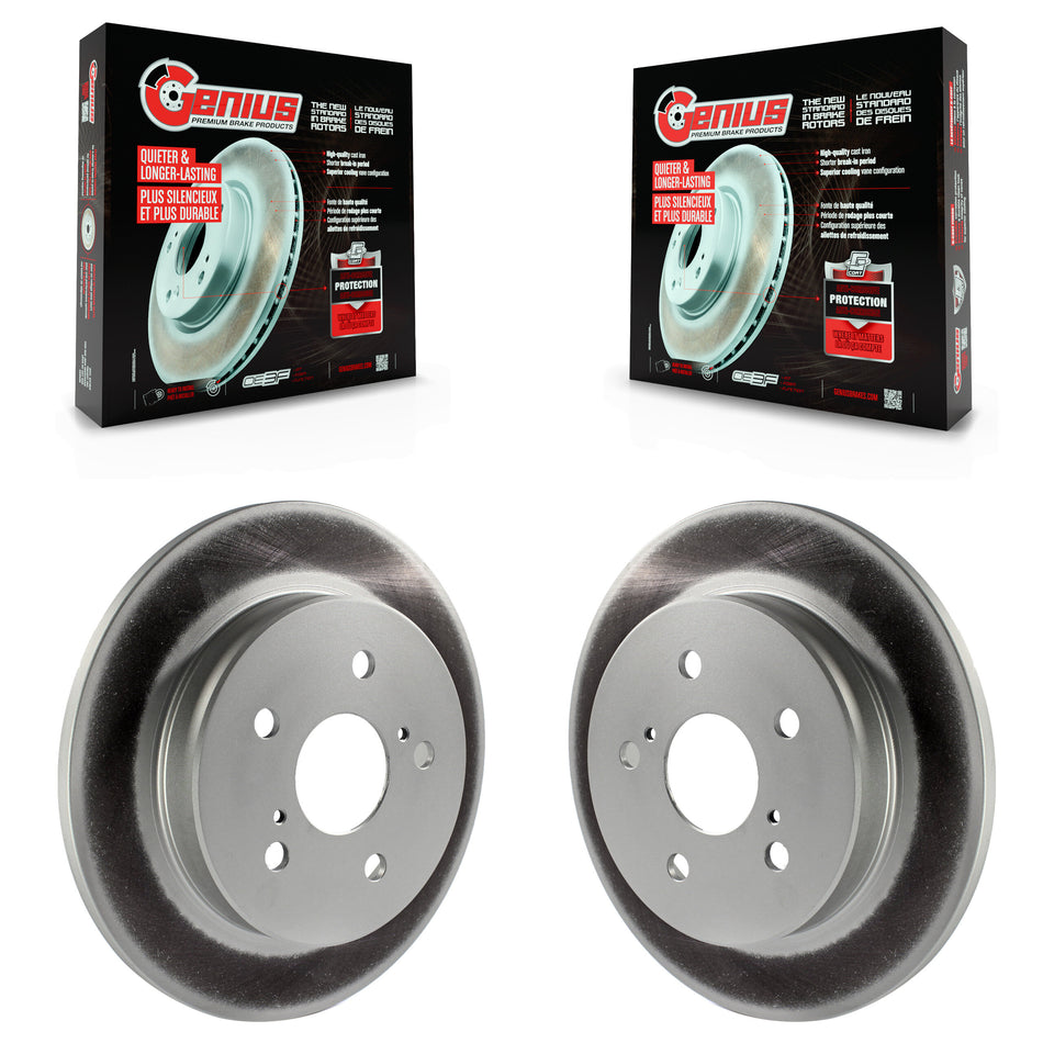 Rear Coated Disc Brake Rotors Pair For Toyota Camry RAV4 Lexus NX200t C-HR NX300 ES350 Avalon NX300h ES300h UX250h UX200 ES250 Venza Highlander Corolla Cross KG-100674