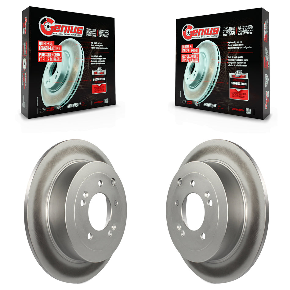 Rear Coated Disc Brake Rotors Pair For Hyundai Tucson Kia Sportage KG-100677