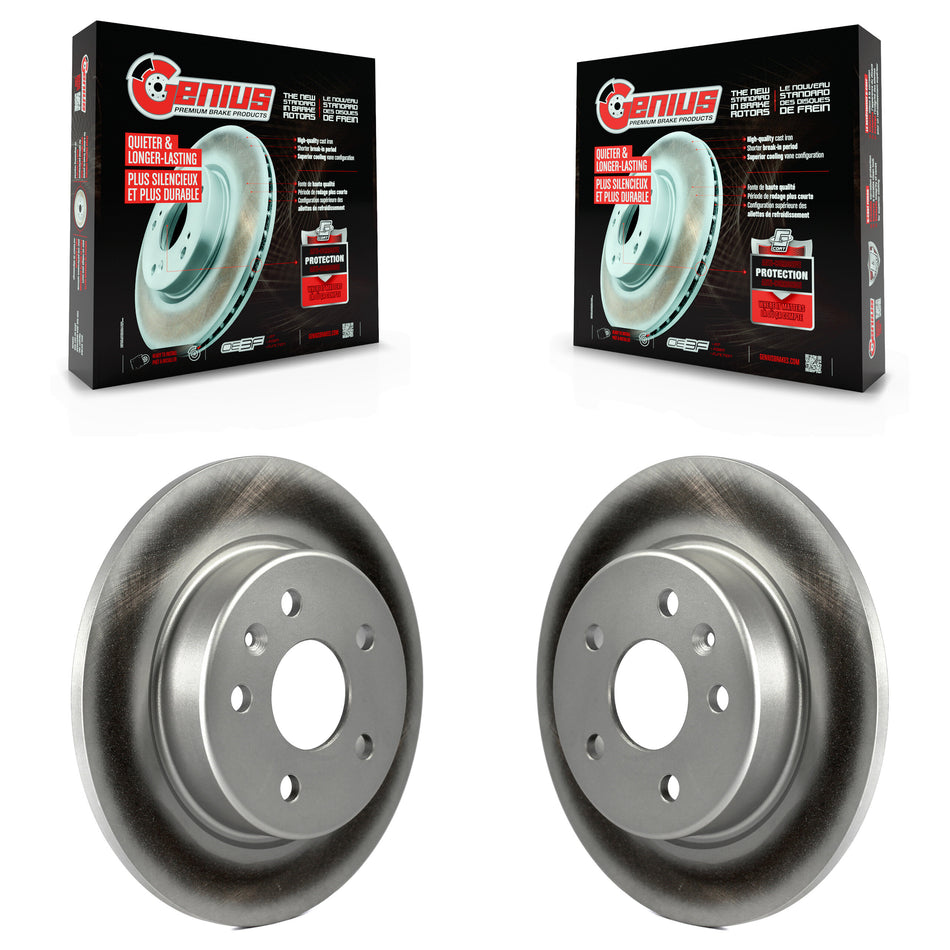 Rear Coated Disc Brake Rotors Pair For Chevrolet Cruze Volt Bolt EV EUV KG-100687