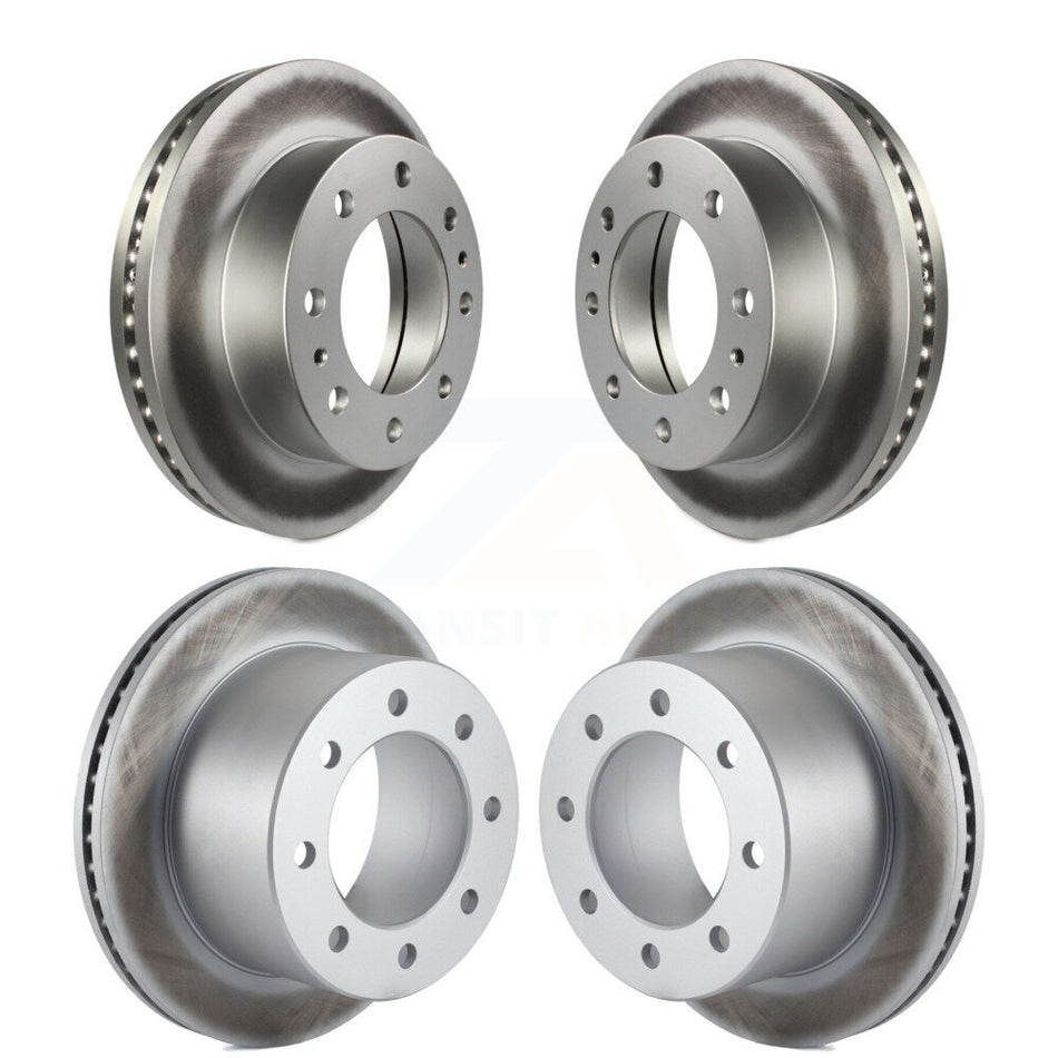 Front Rear Coated Disc Brake Rotors Kit For Chevrolet Silverado 3500 GMC HD Sierra Classic KG-100706