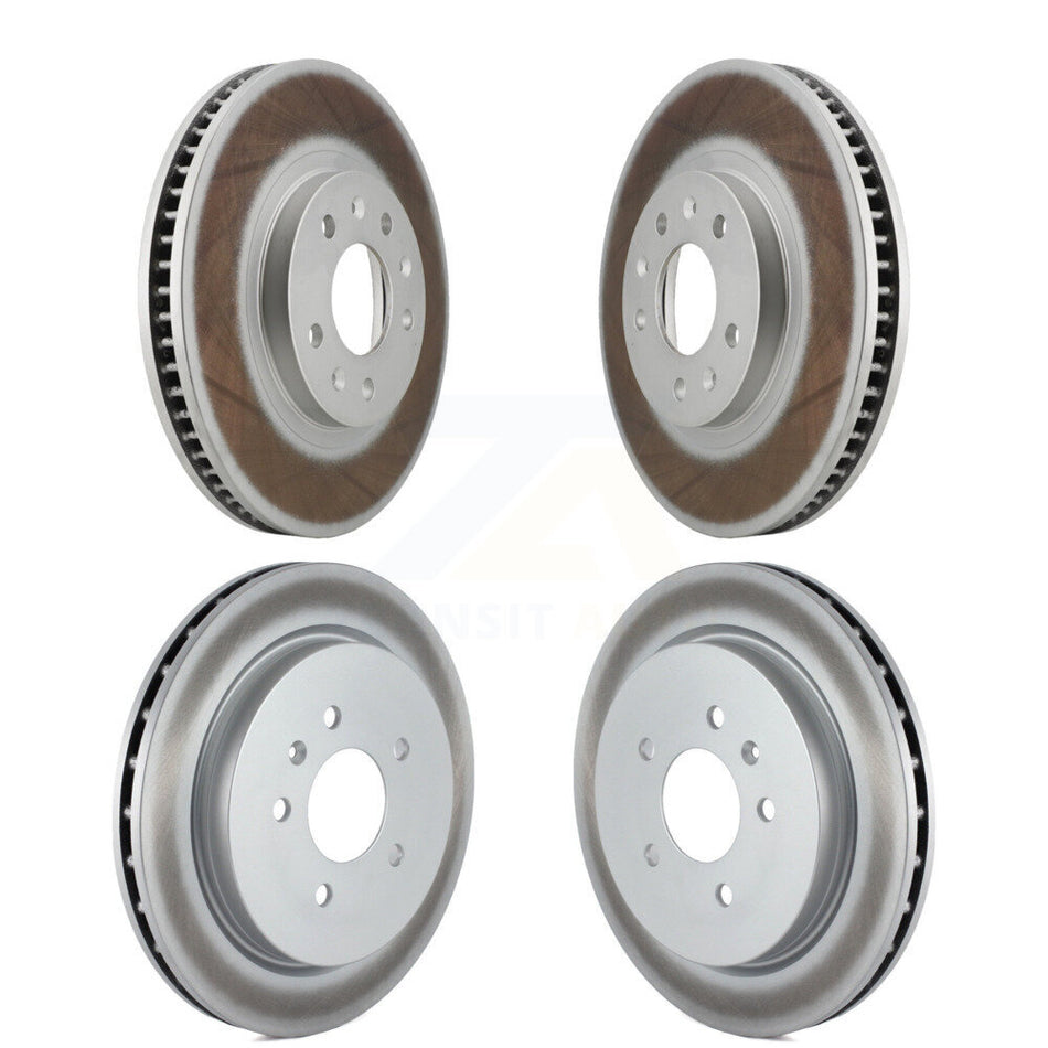 Front Rear Coated Disc Brake Rotors Kit For Cadillac CTS With Standard Suspension KG-100710