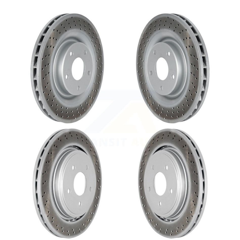 Front Rear Coated Disc Brake Rotors Kit For Chevrolet Corvette Cadillac XLR KG-100722