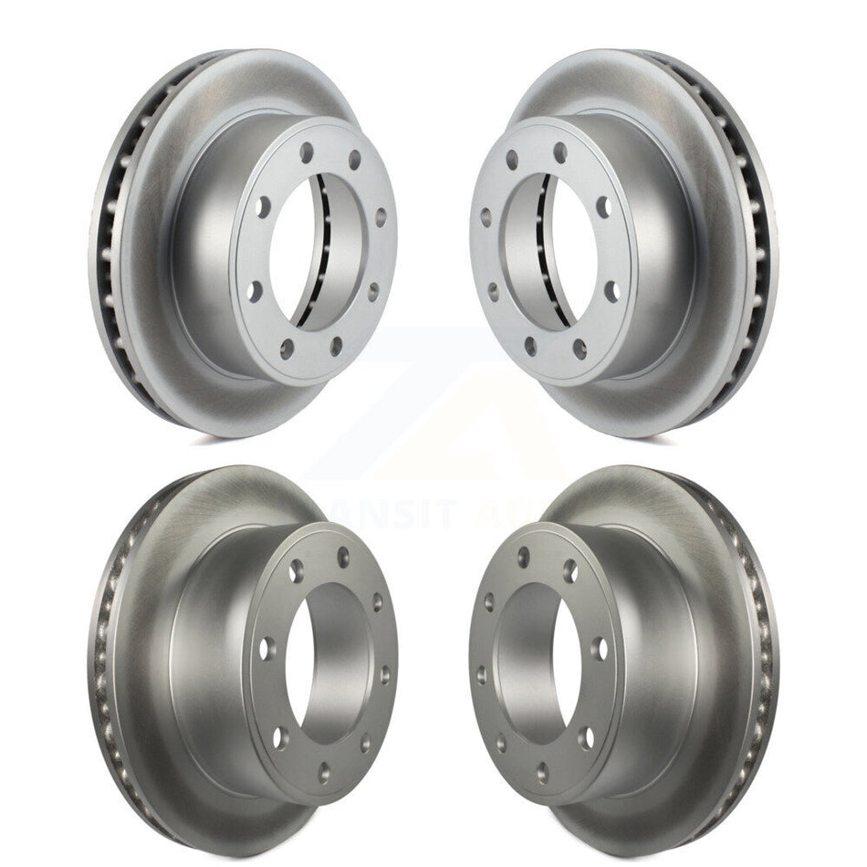 Front Rear Coated Disc Brake Rotors Kit For Ford F-250 Super Duty Excursion 4WD KG-100762