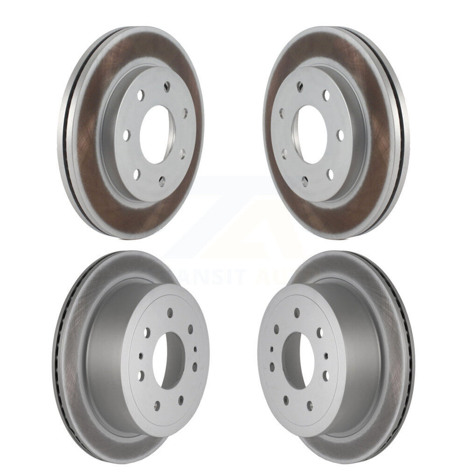 Front Rear Coated Disc Brake Rotors Kit For Ford F-150 Lincoln Mark LT 4WD KG-100773