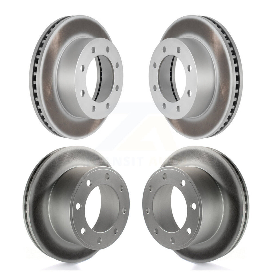 Front Rear Coated Disc Brake Rotors Kit For Ford F-250 Super Duty F-350 KG-100776