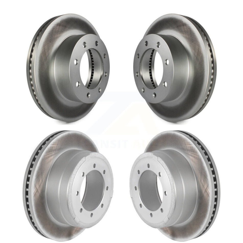 Front Rear Coated Disc Brake Rotors Kit For Ford F-250 Super Duty F-350 F-450 KG-100809