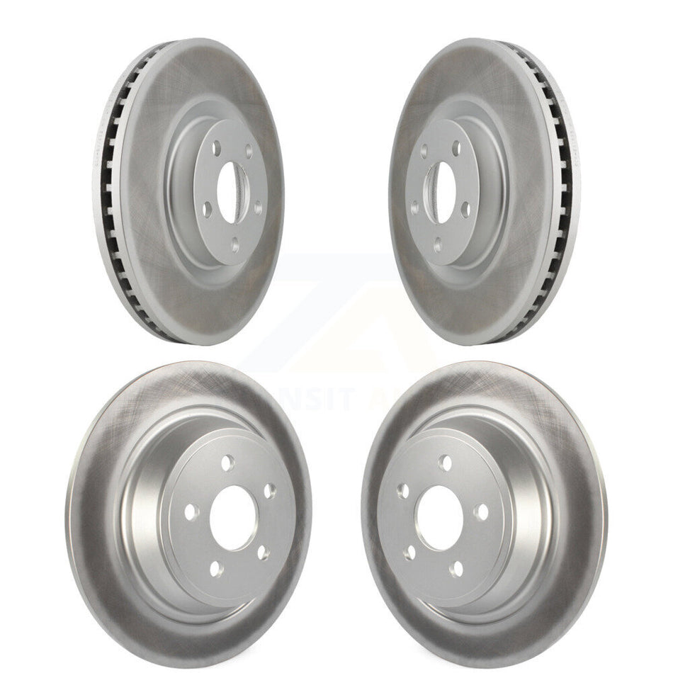 Front Rear Coated Disc Brake Rotors Kit For Ford Edge Lincoln Continental Police Responder Hybrid SSV Plug-In KG-100813