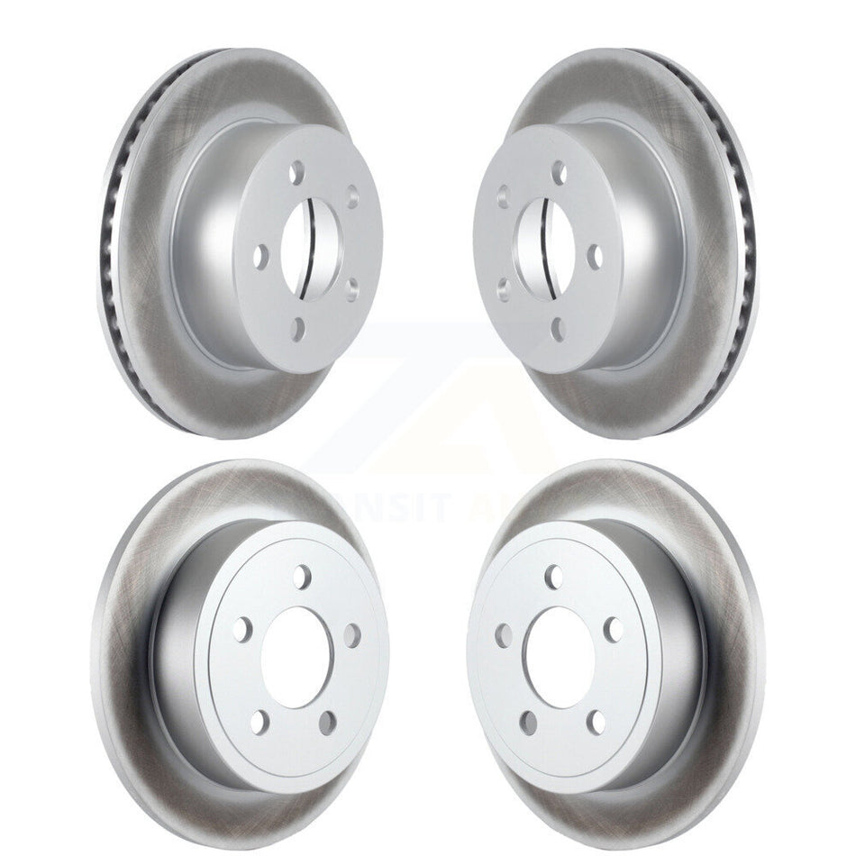Front Rear Coated Disc Brake Rotors Kit For 2003-2006 Jeep Wrangler TJ rear brakes KG-100823