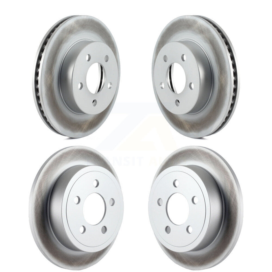 Front Rear Coated Disc Brake Rotors Kit For 2003-2007 Jeep Liberty KG-100825