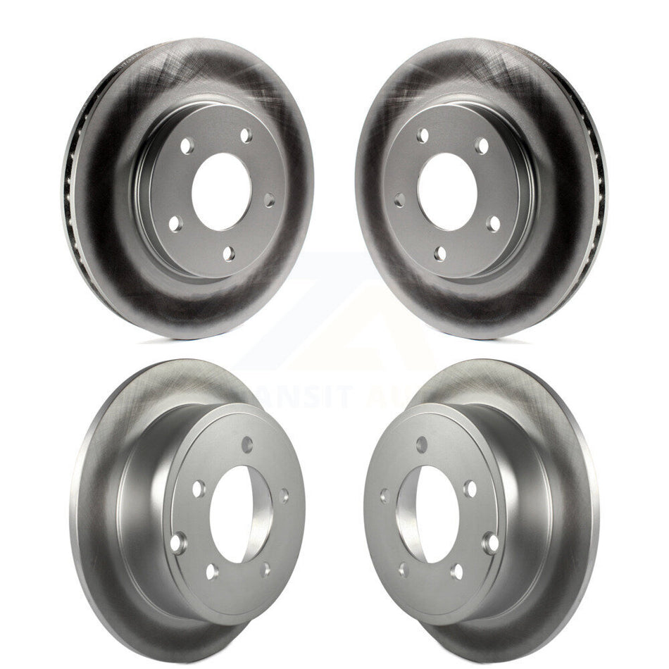 Front Rear Coated Disc Brake Rotors Kit For Dodge Caliber Mitsubishi Lancer KG-100839