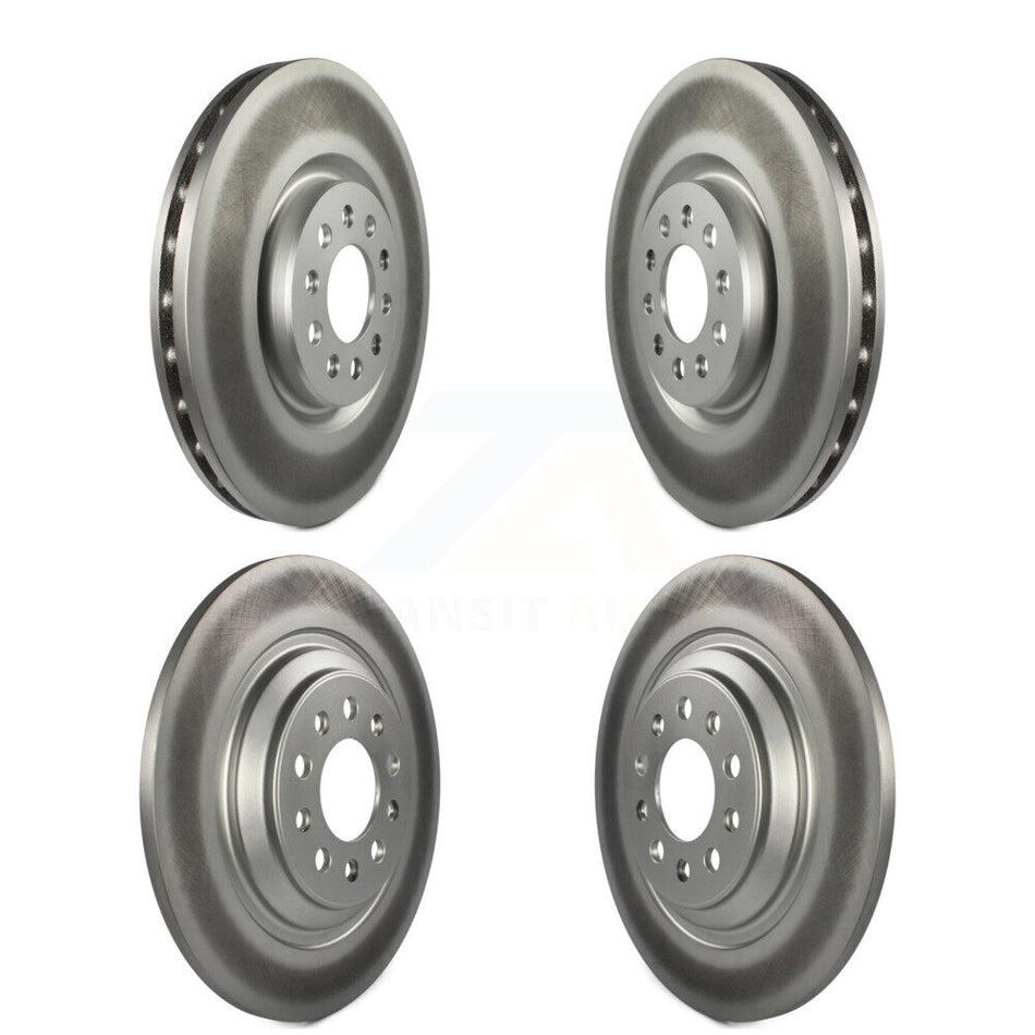 Front Rear Coated Disc Brake Rotors Kit For 2014-2021 Jeep Cherokee With Dual Piston Caliper KG-100862