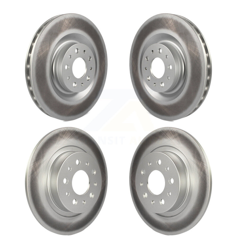 Front Rear Coated Disc Brake Rotors Kit For 2014-2020 Fiat 500L KG-100863