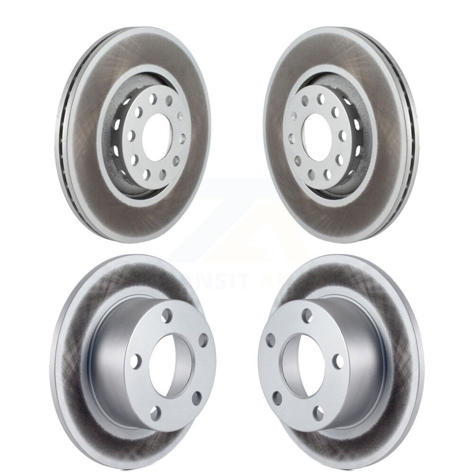 Front Rear Coated Disc Brake Rotors Kit For 2000-2004 Audi A6 With 312mm Diameter Rotor KG-100901