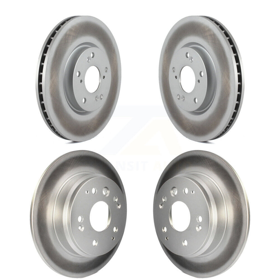 Front Rear Coated Disc Brake Rotors Kit For 2004-2005 Acura TL Automatic transmission KG-100950