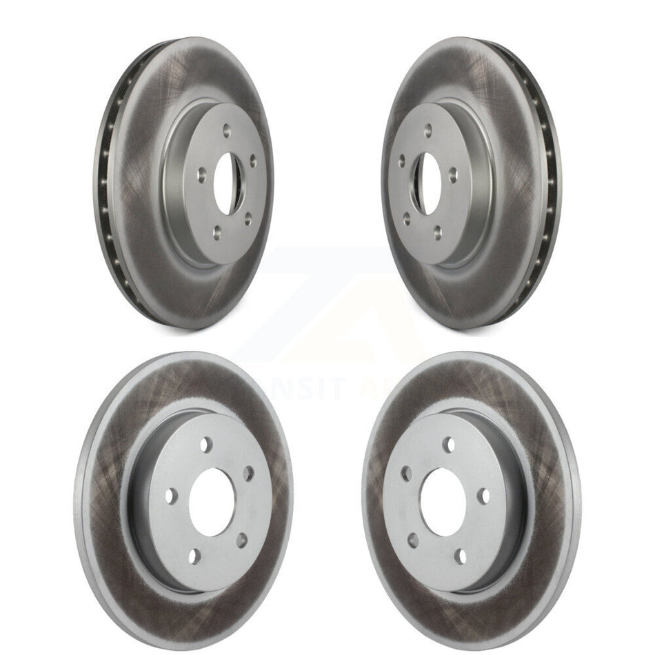 Front Rear Coated Disc Brake Rotors Kit For 2002-2008 Jaguar X-Type KG-100953