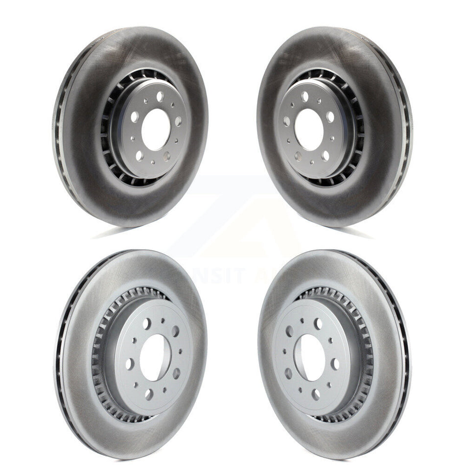 Front Rear Coated Disc Brake Rotors Kit For 2003-2014 Volvo XC90 With 336mm Diameter Rotor KG-101005