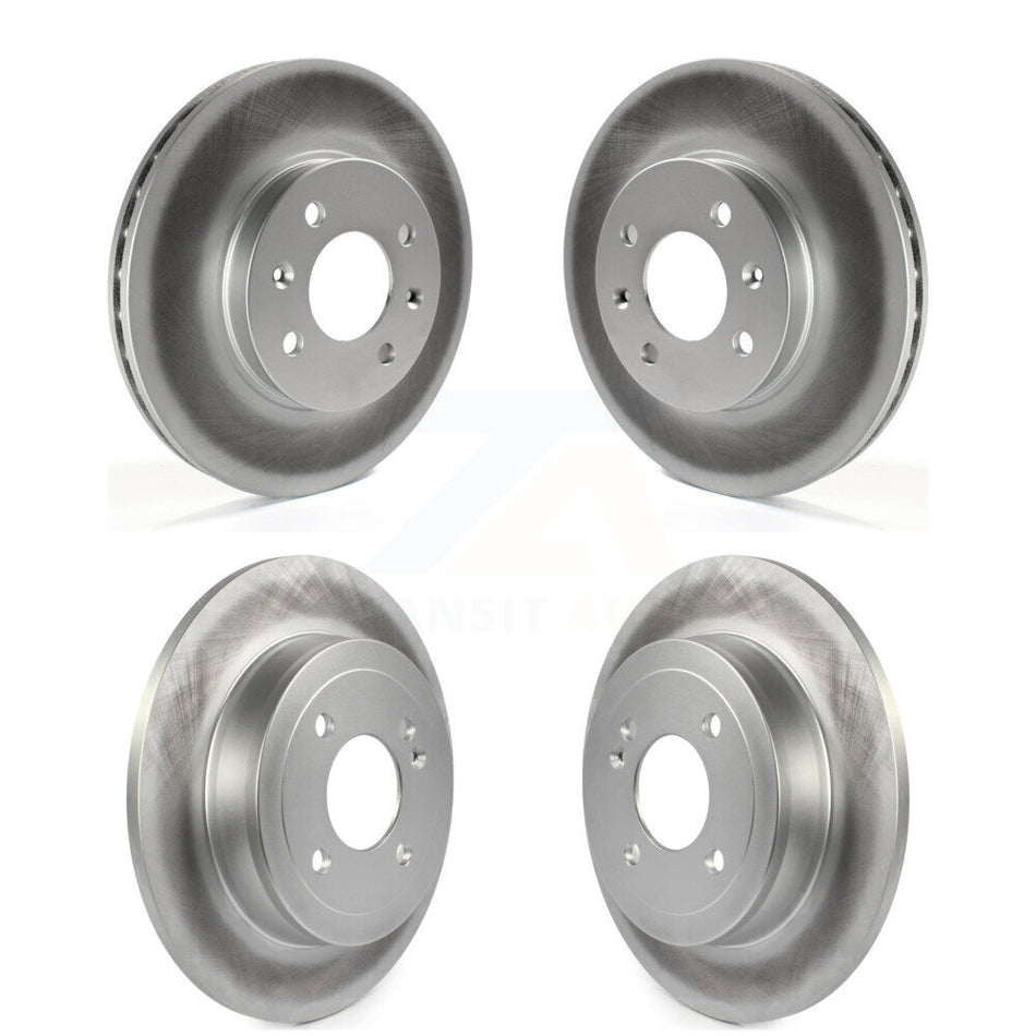 Front Rear Coated Disc Brake Rotors Kit For 2011 Hyundai Accent KG-101012