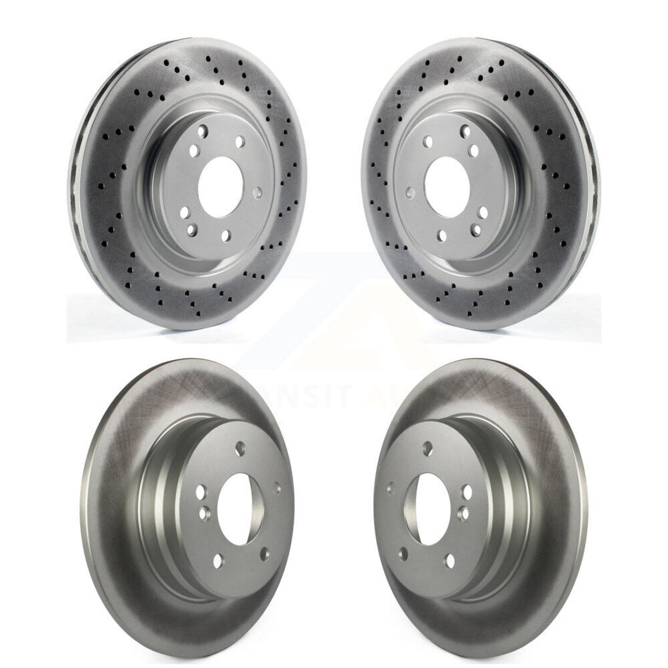 Front Rear Coated Disc Brake Rotors Kit For Mercedes-Benz C230 CLK350 SLK350 C320 SLK280 SLK300 KG-101045