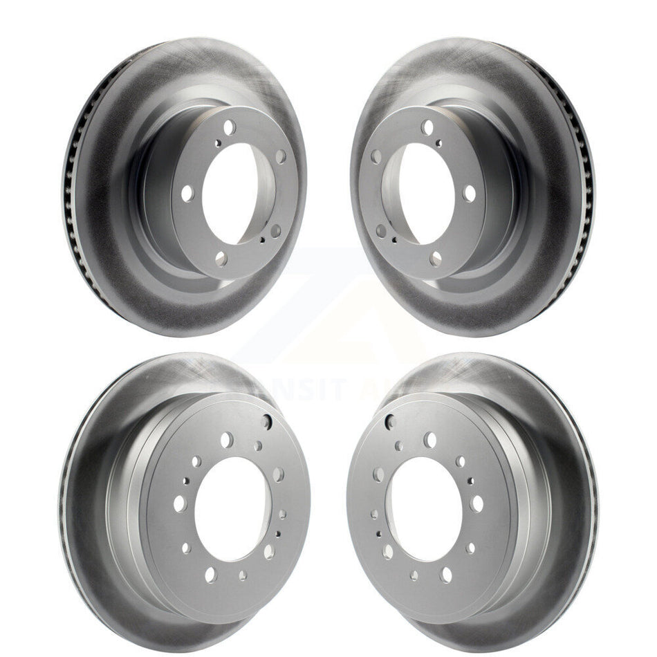 Front Rear Coated Disc Brake Rotors Kit For Toyota Tundra Sequoia Lexus LX570 Land Cruiser KG-101060
