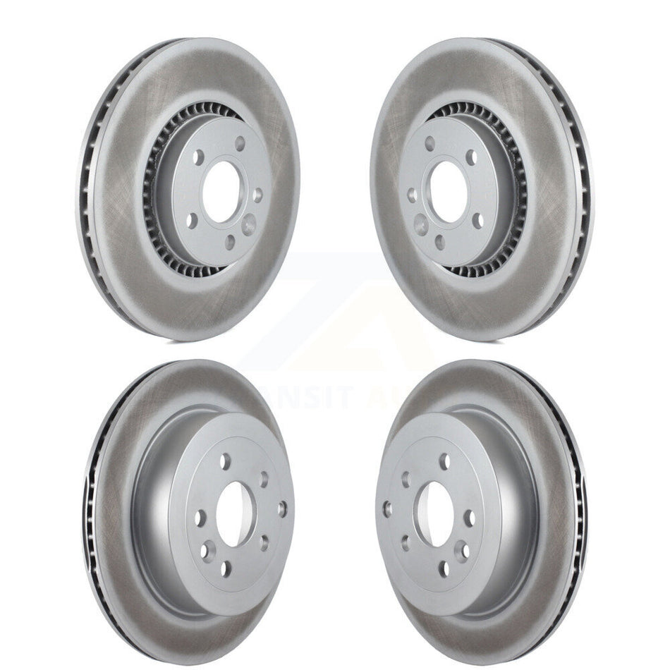 Front Rear Coated Disc Brake Rotors Kit For 2008-2012 Land Rover LR2 KG-101089