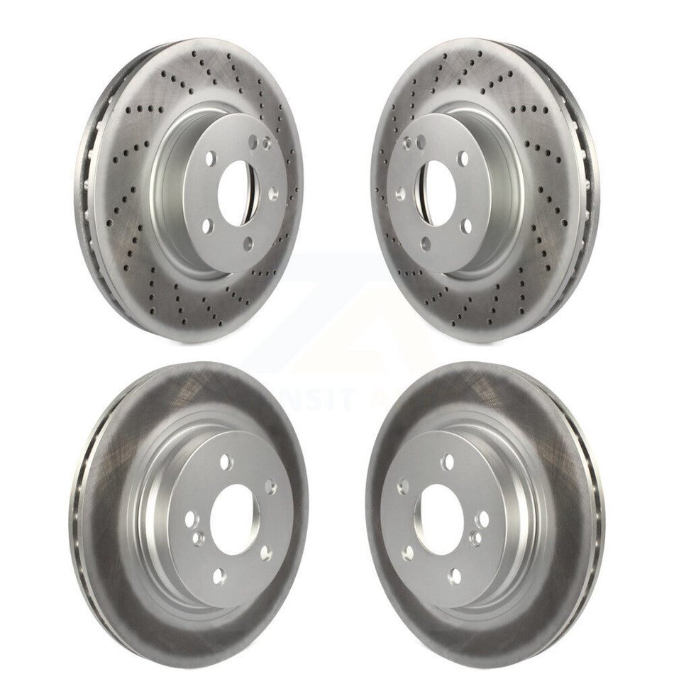 Front Rear Coated Disc Brake Rotors Kit For Mercedes-Benz E350 C300 C350 KG-101134